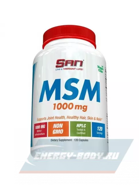 Суставы, связки SAN MSM 1000 mg 120 капсул