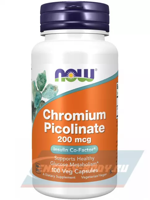 Минералы NOW FOODS Chromium Picolinate 200 mcg 100 капсул