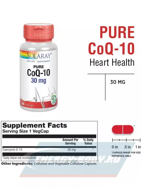  Solaray CoQ-10 30 mg 60 веган капсул