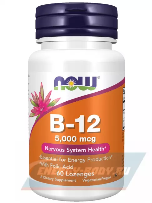  NOW FOODS B-12 5000 mg 60 леденцов