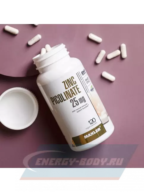  MAXLER Zinc Picolinate 25 мг 120 вегетарианских капсул