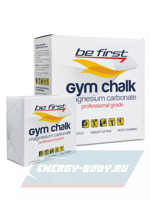  Be First Спортивная магнезия Gym Chalk (брикеты) 8 брикетов, Белый