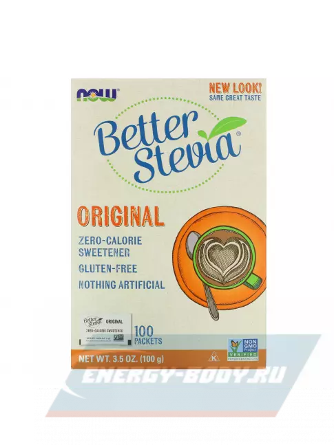  NOW FOODS Better Stevia-Zero Calorie Sweetener 100 пакетиков