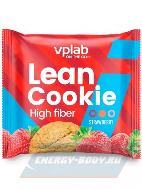 Батончик протеиновый VP Laboratory Lean Cookie 12 штук * 40 г, Клубника