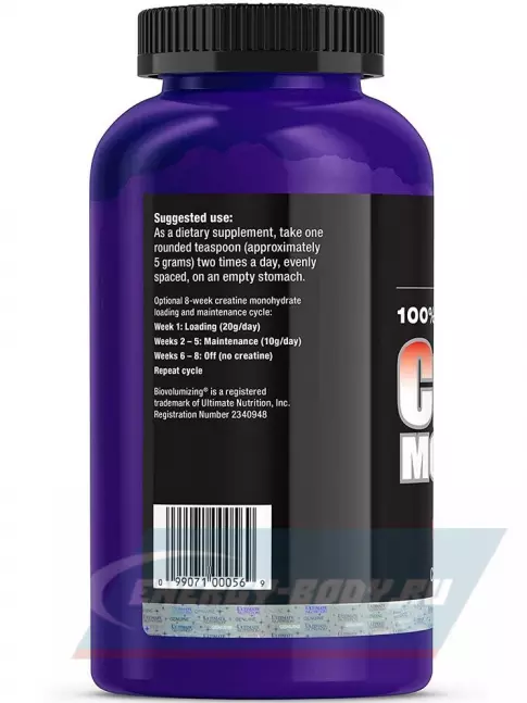  Ultimate Nutrition 100% Micronized Creatine Monohydrate 300 г