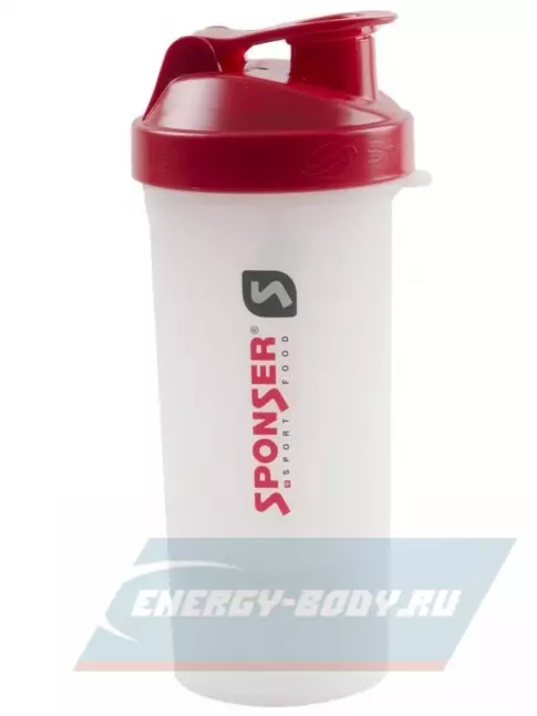  SPONSER Smart Shaker 600ml Белый с красной крышкой