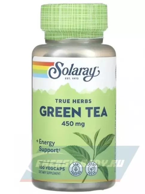  Solaray Green Tea 450 mg 100 вегетарианских капсул