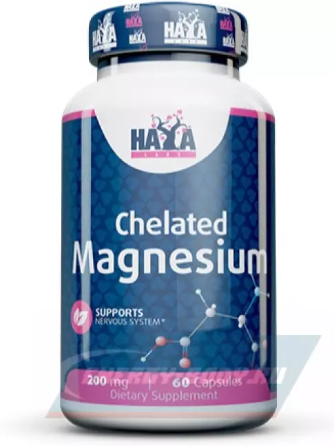 Haya Labs Chelated Magnesium 200 mg 60 капсул Haya Labs Chelated Magnesium 200 mg 60 капсул