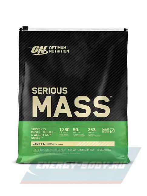 Гейнер Optimum Nutrition Serious Mass 5440 г, Ваниль