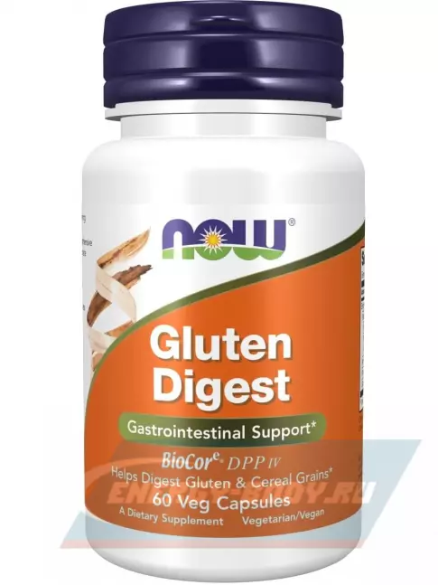  NOW FOODS Gluten Digest 60 веган капсул