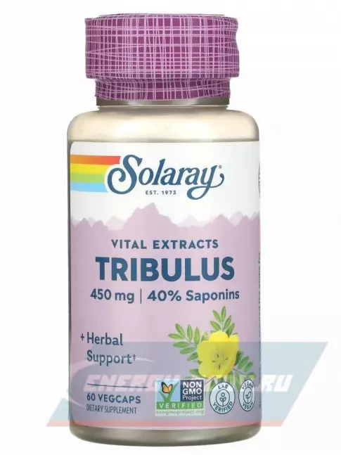  Solaray Tribulus Extract 450 mg 60 веганских капсул