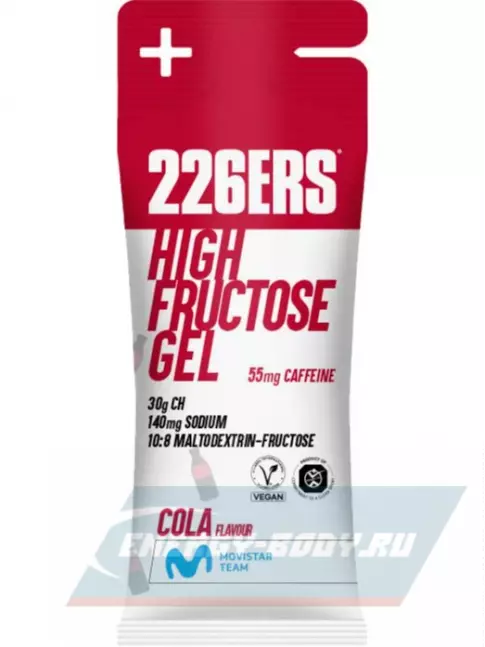Энергетический гель 226ERS High Fructose Gel 250 mg + caffeine 55 mg 44 г, Кола