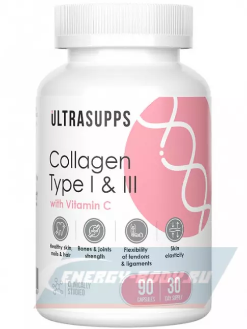 COLLAGEN UltraSupps Collagen Type I & III 90 капсул