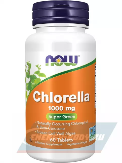  NOW FOODS Chlorella 1000 mg 60 таблеток