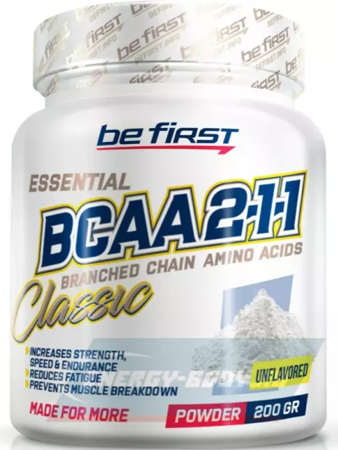 ВСАА Be First BCAA Classic Powder 2:1:1 200 г, Натуральный