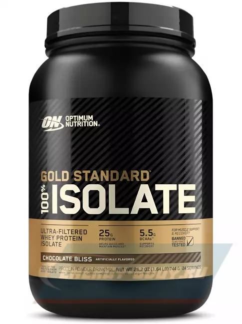  Optimum Nutrition 100% Isolate Gold Standard 744 г, Шоколад