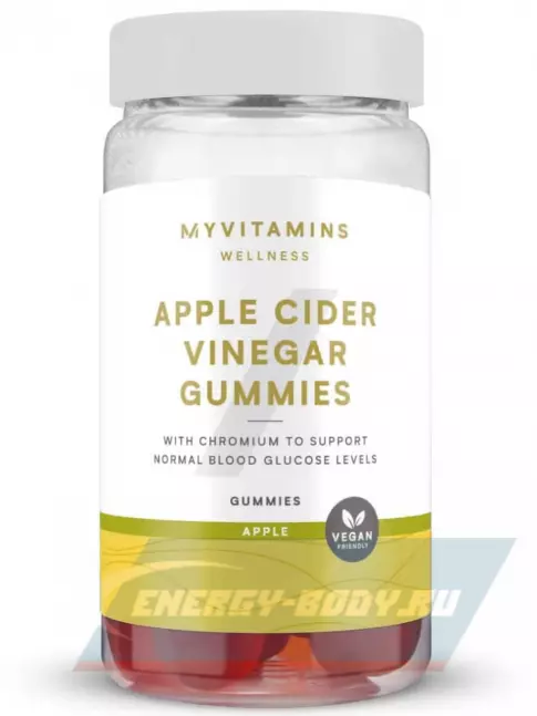 Минералы Myprotein Apple Cider Vinegar Gummies 60 мармеладок, Яблоко