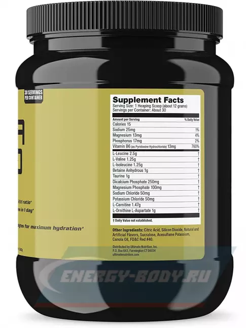 Предтерник Ultimate Nutrition Intra gold 360 г, Земляника