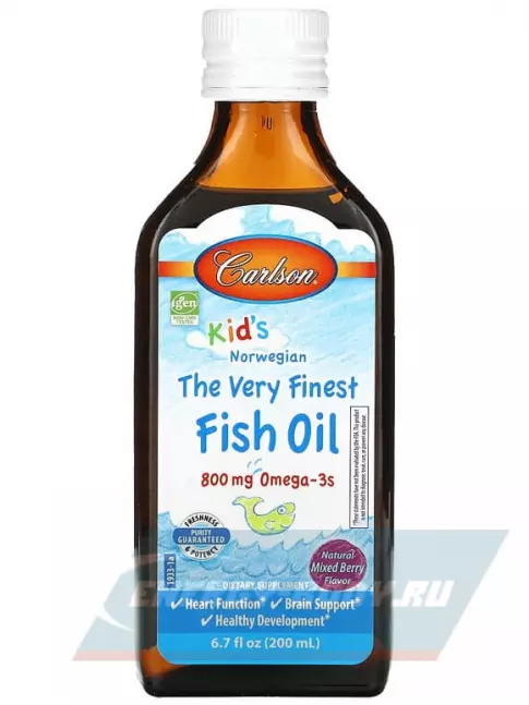 Omega 3 Carlson Labs Kids VFFO 200 мл, Mixed Berry