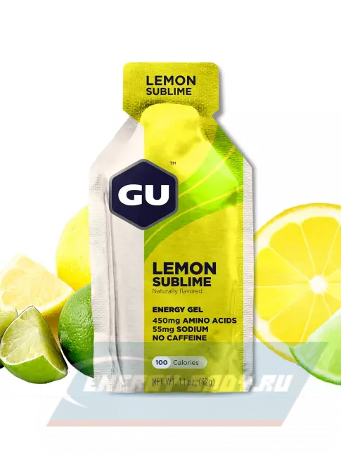 Энергетический гель GU ENERGY GU Original Energy Gel no caffeine 8 x 32 г, Чистый лимон