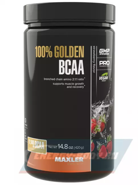 ВСАА MAXLER 100% Golden BCAA 420 г, Клубника