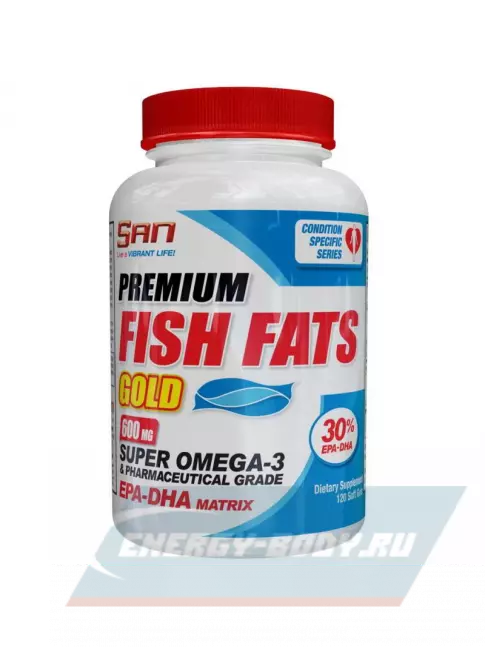 Omega 3 SAN Premium Fish Fats Gold 120 капсул