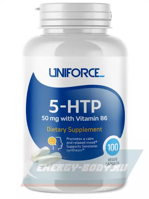  Uniforce 5-HTP 50 mg +B6 100 веган капсул