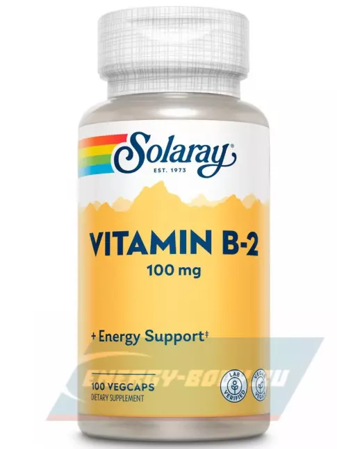  Solaray Vitamin B-2 (Riboflavin) 100 mg 100 веган капсул