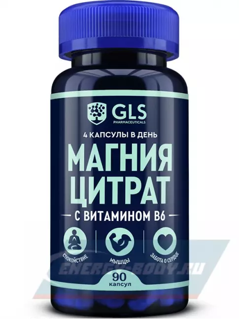  GLS pharmaceuticals Магния цитрат с витамином В6 90 капсул