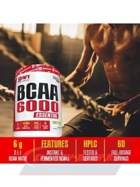 ВСАА SAN BCAA 6000 417 г, Лаймовая конфета