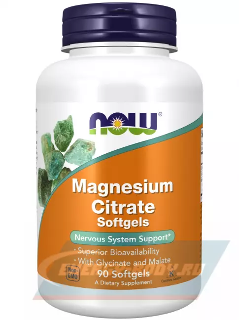  NOW FOODS Magnesium Citrate 90 гелевых капсул