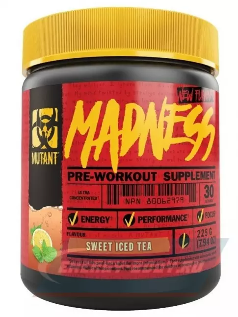 Предтерник Mutant Madness 270 г, Сладкий ледяной чай Предтерник Mutant Madness 270 г, Сладкий ледяной чай