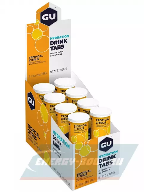  GU ENERGY GU HYDRATION DRINK TABS 8 x 12 таб, тропический цитрус