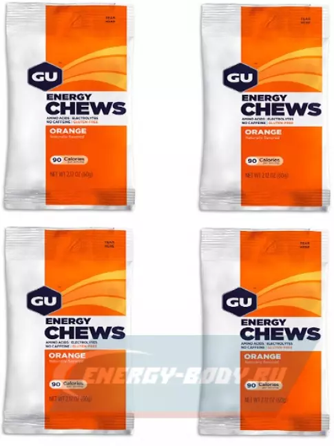Восстановление GU Energy Labs Мармеладки GU Energy Chews 4 x 60 г, Апельсин Восстановление GU Energy Labs Мармеладки GU Energy Chews 4 x 60 г, Апельсин