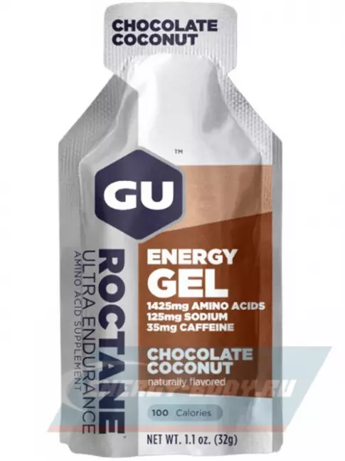 Энергетический гель GU ENERGY GU ROCTANE Energy Gel 35mg caffeine 24 x 32 г, Шоколад-Кокос