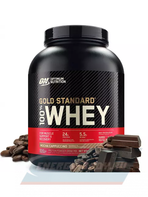 Optimum Nutrition 100% Whey Gold Standard 2270 г, Мокко Капучино Optimum Nutrition 100% Whey Gold Standard 2270 г, Мокко Капучино