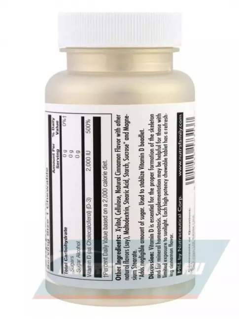  KAL D-3 2000 IU Sugarless 50 mcg 100 таблеток, Корица
