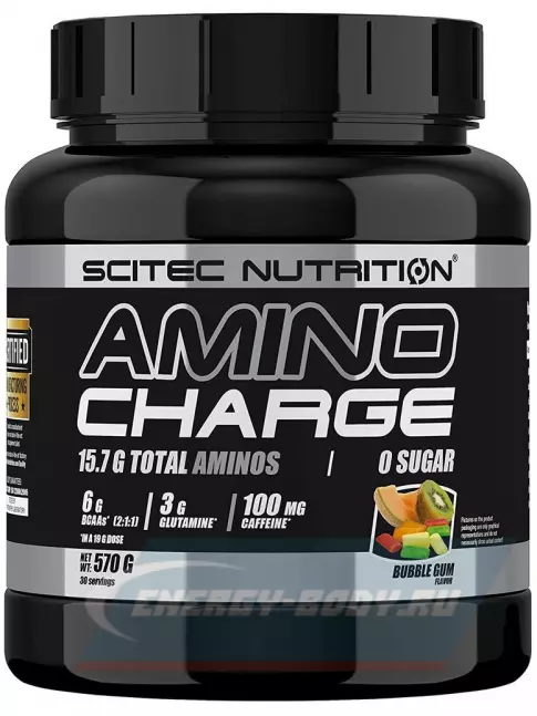 Аминокислотны Scitec Nutrition Amino Charge 570 г, Бабл гам