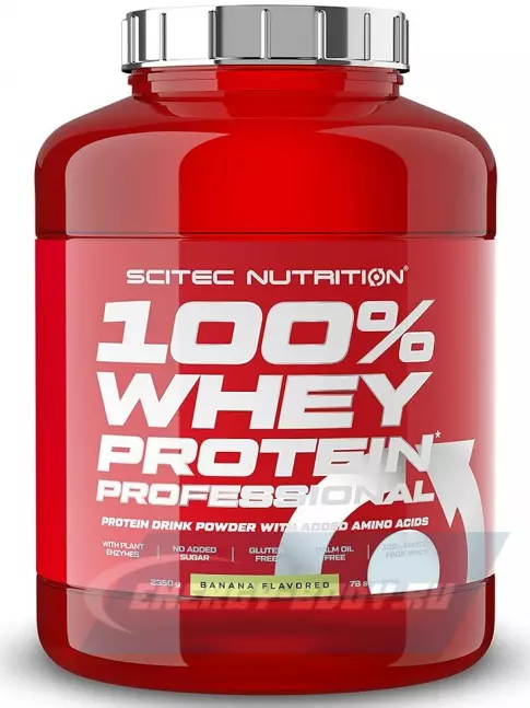  Scitec Nutrition 100% Whey Protein Professional 2350 г, Банан