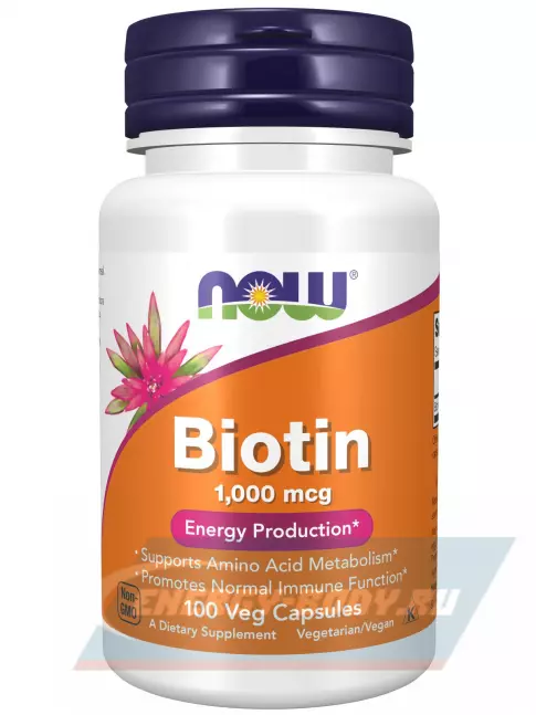  NOW FOODS Biotin 1000 100 веган капсул