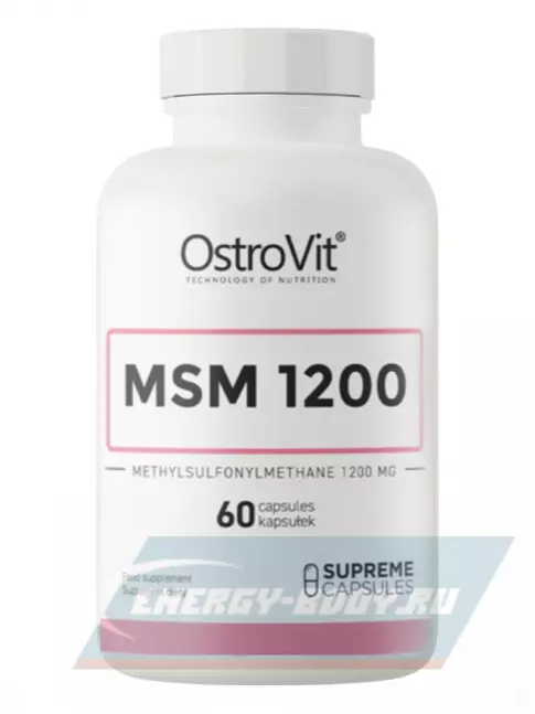 Суставы, связки OstroVit MSM 1200 mg 60 капсул