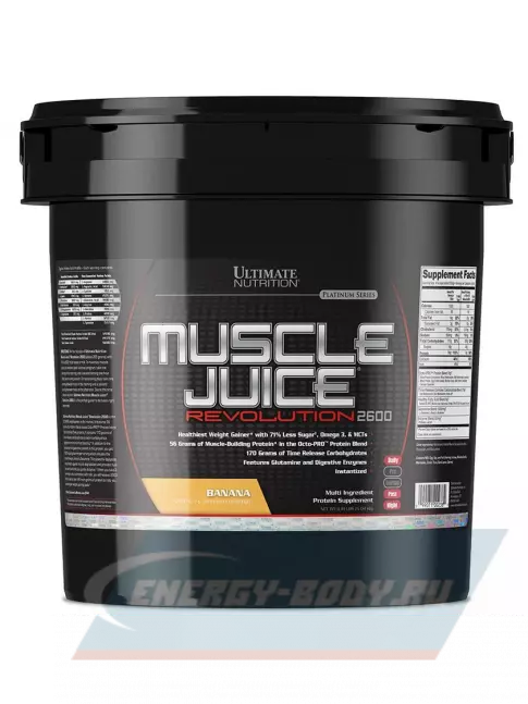 Гейнер Ultimate Nutrition Muscle Juice Revolution 2600 5040 г, Банан