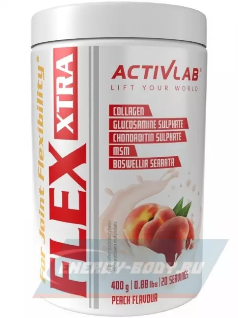 Суставы, связки ActivLab Flex Xtra 400 г, Персик Суставы, связки ActivLab Flex Xtra 400 г, Персик