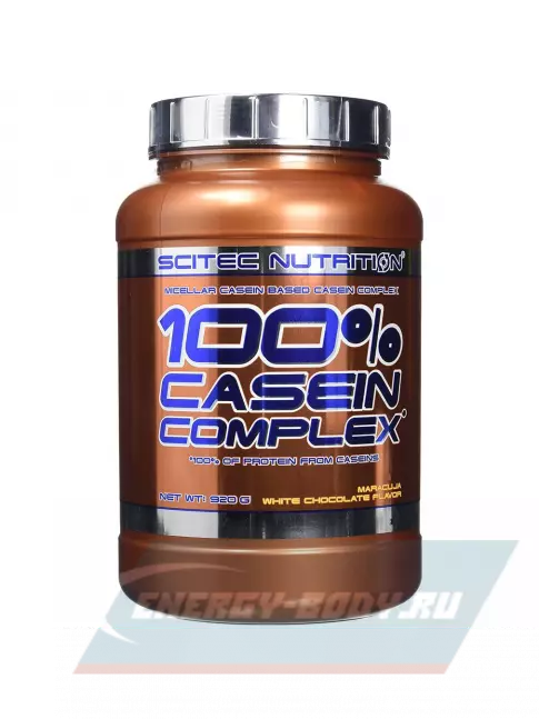  Scitec Nutrition 100% Casein Complex 920 г, Белый шоколад маракуя