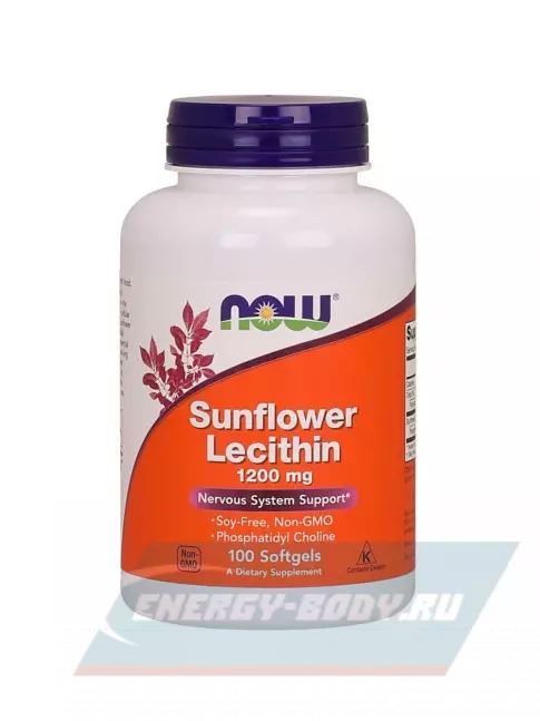 NOW Foods Sunflower Lecithin 100 гелевых капсул NOW Foods Sunflower Lecithin 100 гелевых капсул