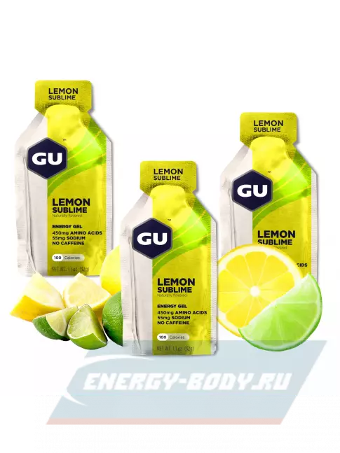 Энергетический гель GU ENERGY GU Original Energy Gel no caffeine 3 x 32 г, Чистый лимон