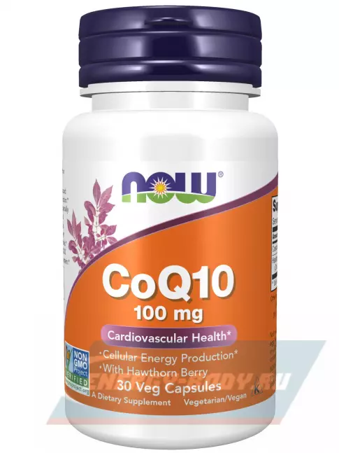  NOW FOODS CoQ10 100 mg 30 веган капсул