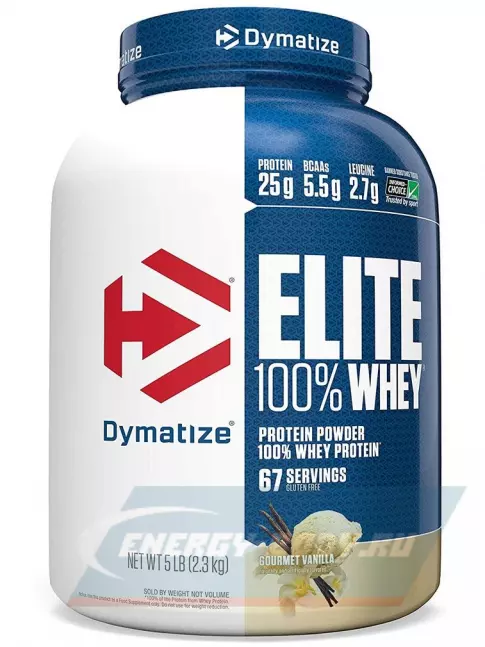 Dymatize Elite Whey 100% 2300 г, Ваниль