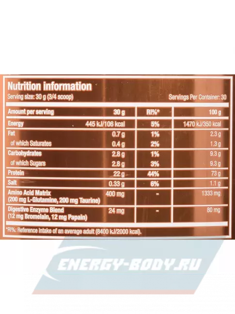  Scitec Nutrition 100% Casein Complex 920 г, Белый шоколад маракуя