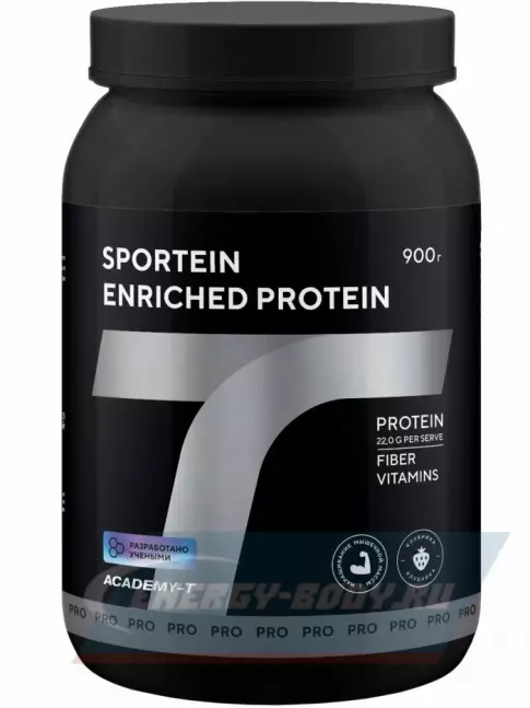Академия-Т Protein Sportein Enriched 900 г, Клубника Академия-Т Protein Sportein Enriched 900 г, Клубника